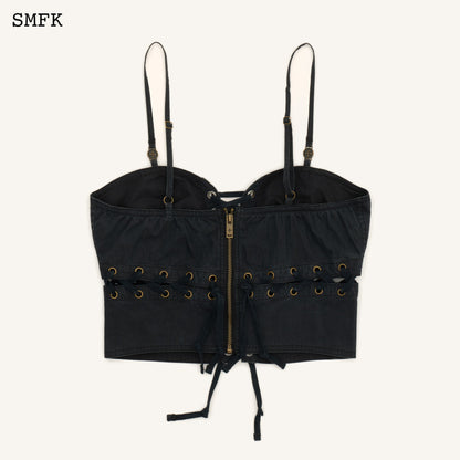 SMFK Ancient Myth Viper Cross Workwear Vest Top In Black