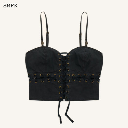 SMFK Ancient Myth Viper Cross Workwear Vest Top In Black
