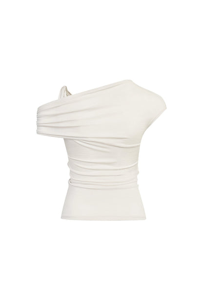 Ann Andelman Apricot Asymmetric T-Shirt