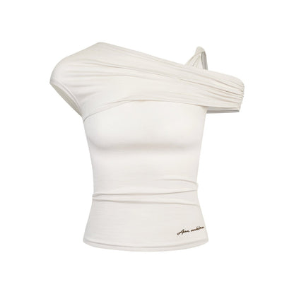 Ann Andelman Apricot Asymmetric T-Shirt