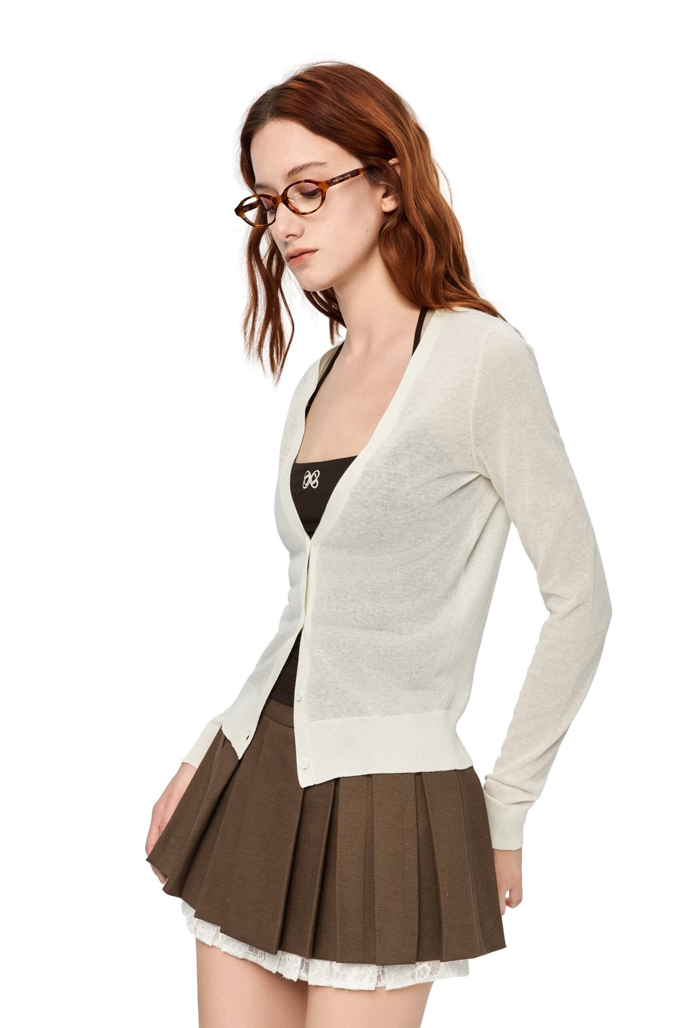 Ann Andelman Apricot Halter Neck Two-piece Set