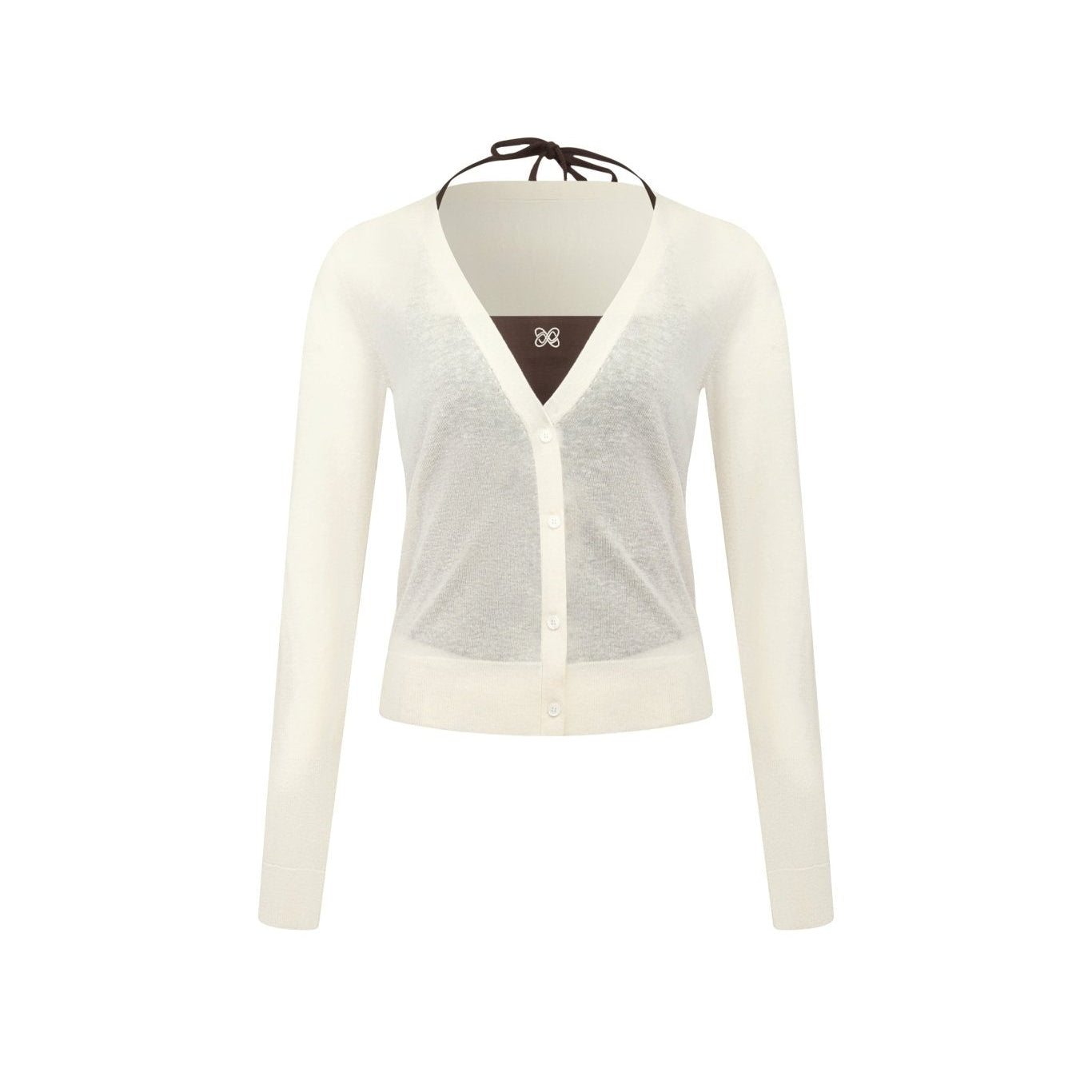 Ann Andelman Apricot Halter Neck Two-piece Set