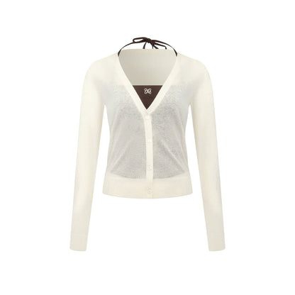 Ann Andelman Apricot Halter Neck Two-piece Set