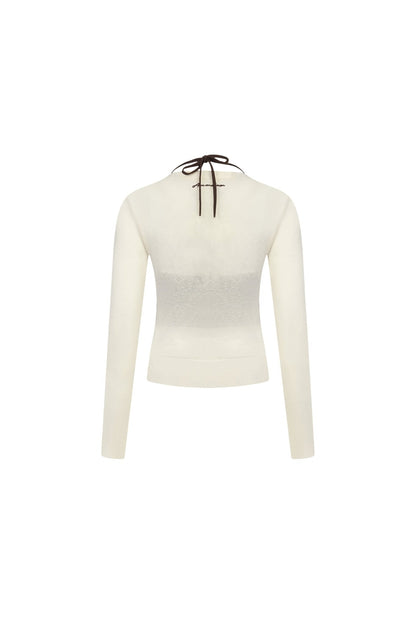 Ann Andelman Apricot Halter Neck Two-piece Set