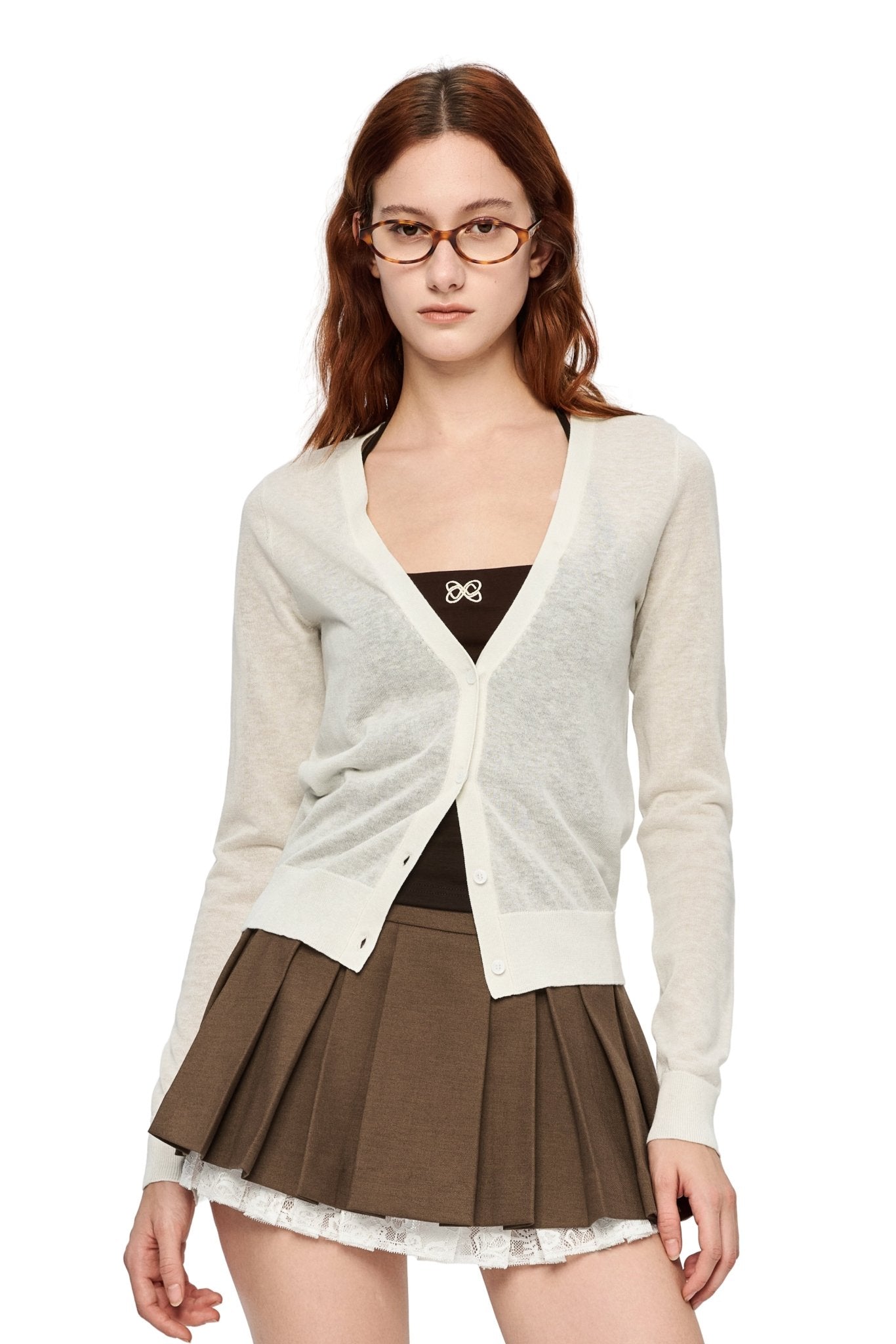 Ann Andelman Apricot Halter Neck Two-piece Set