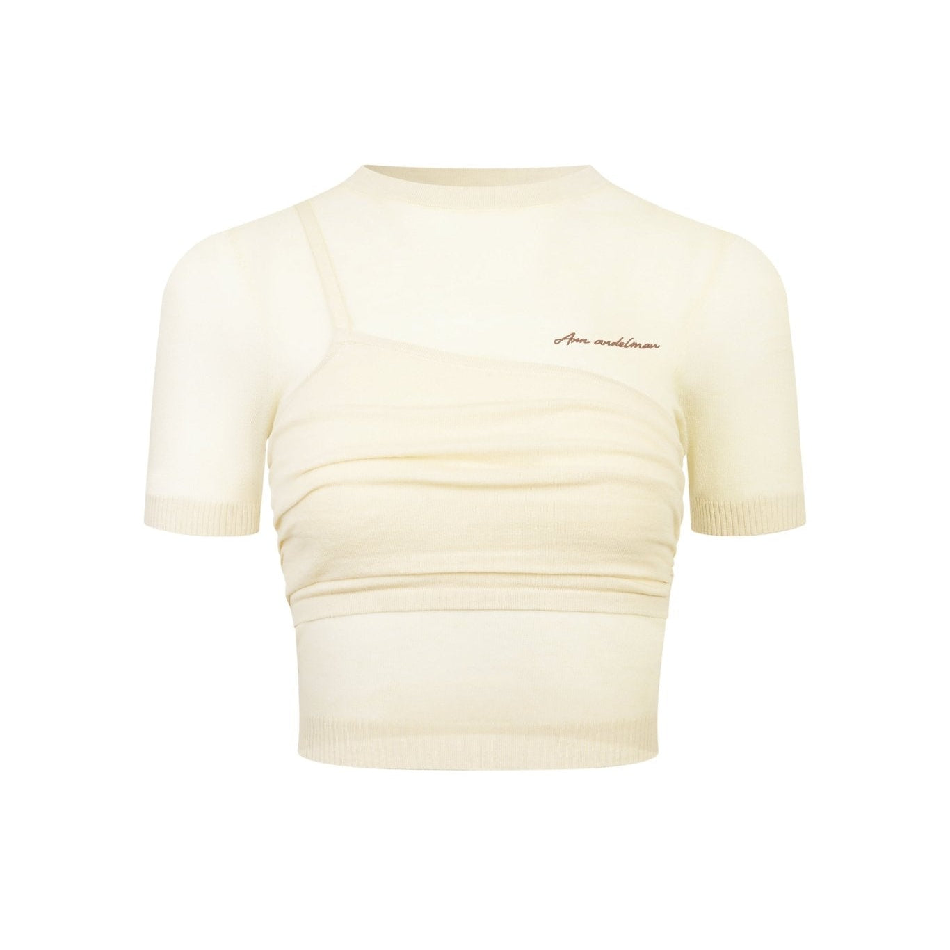 Ann Andelman Apricot Knitted Lightweight T-shirt