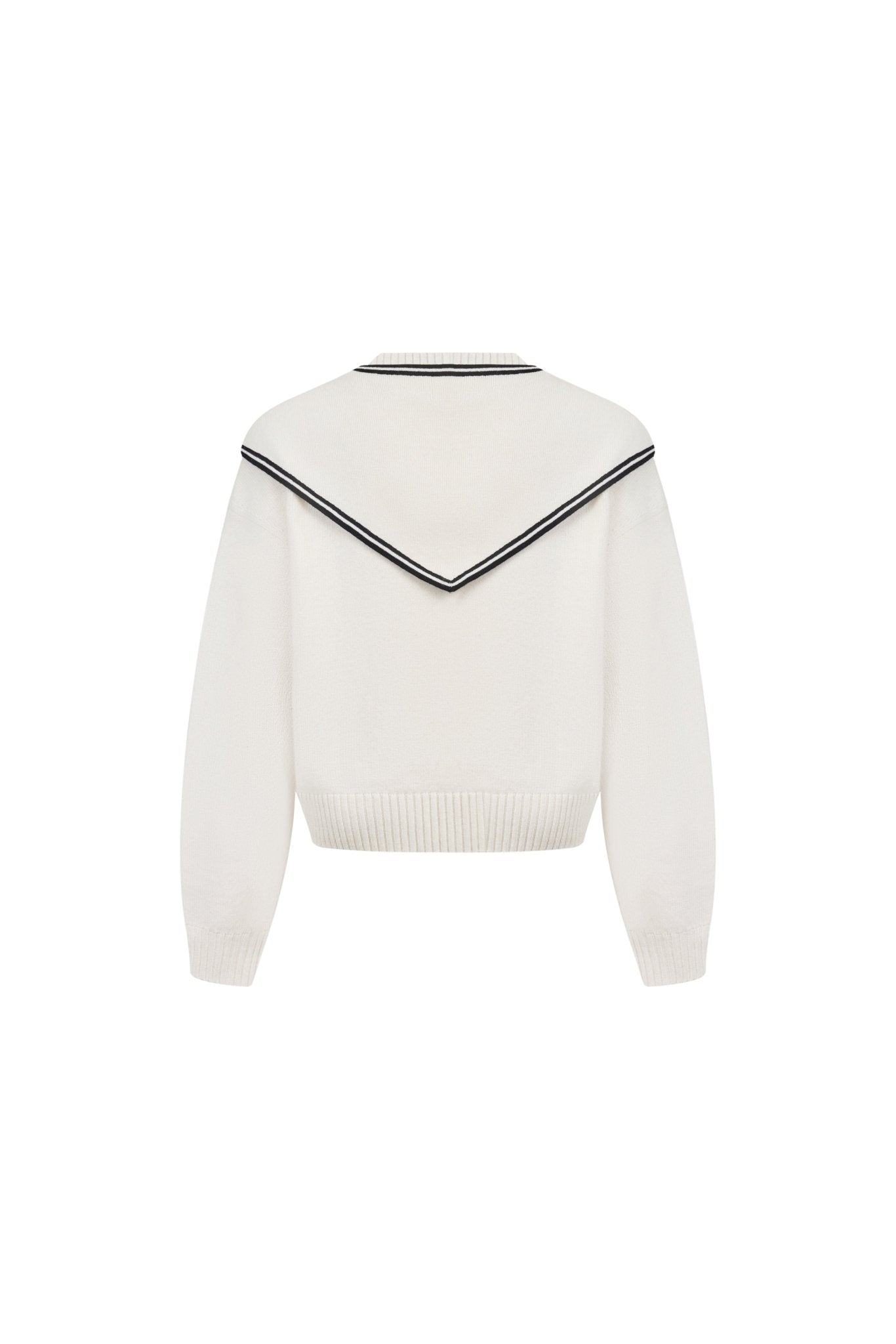 Ann Andelman Apricot Sailor Collar Sweater