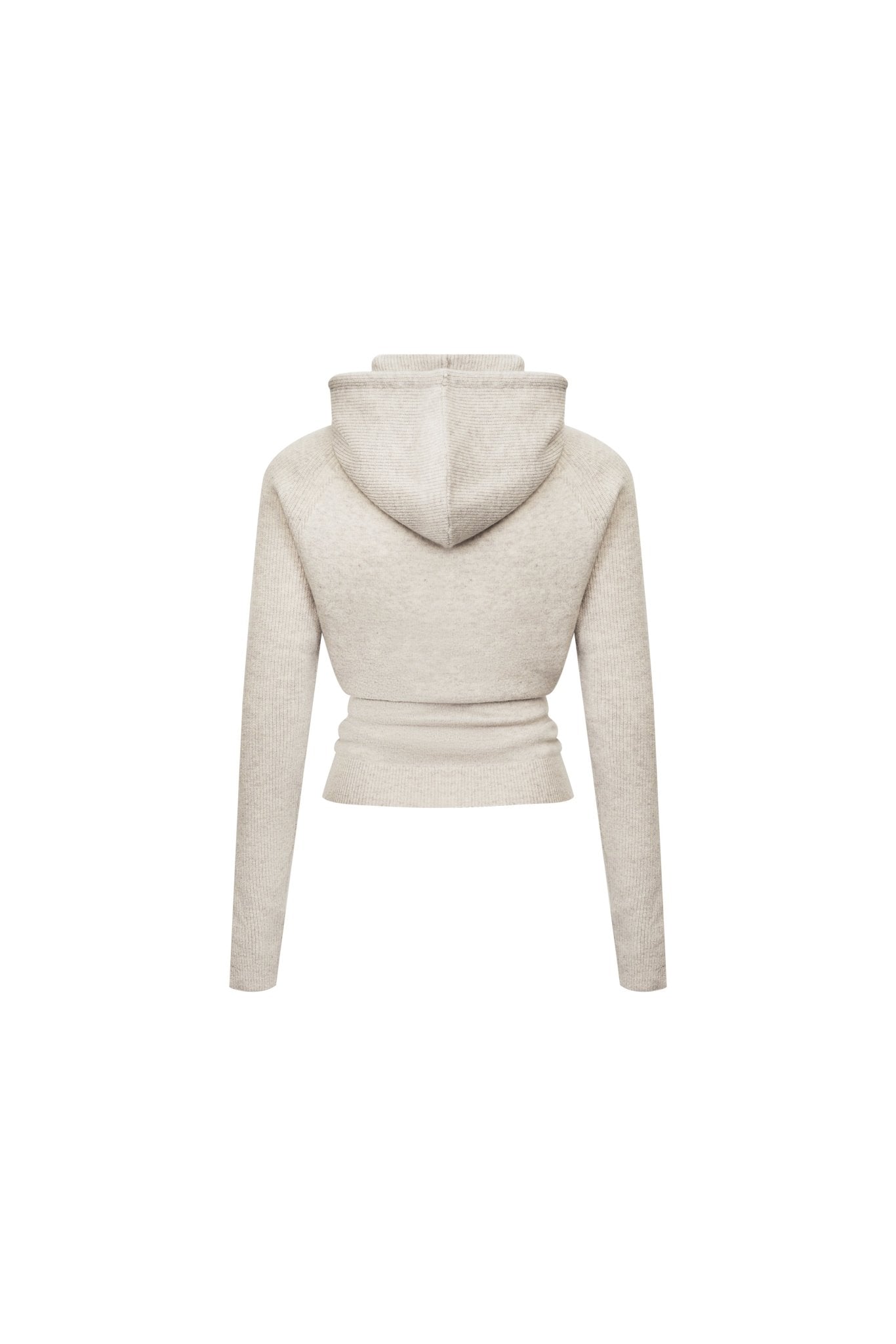 Ann Andelman Beige Hooded Wool Sweater