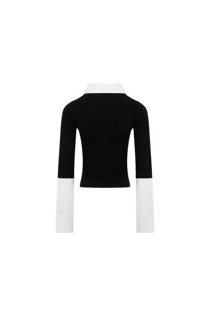 Ann Andelman Black Detachable Panelled Cardigan