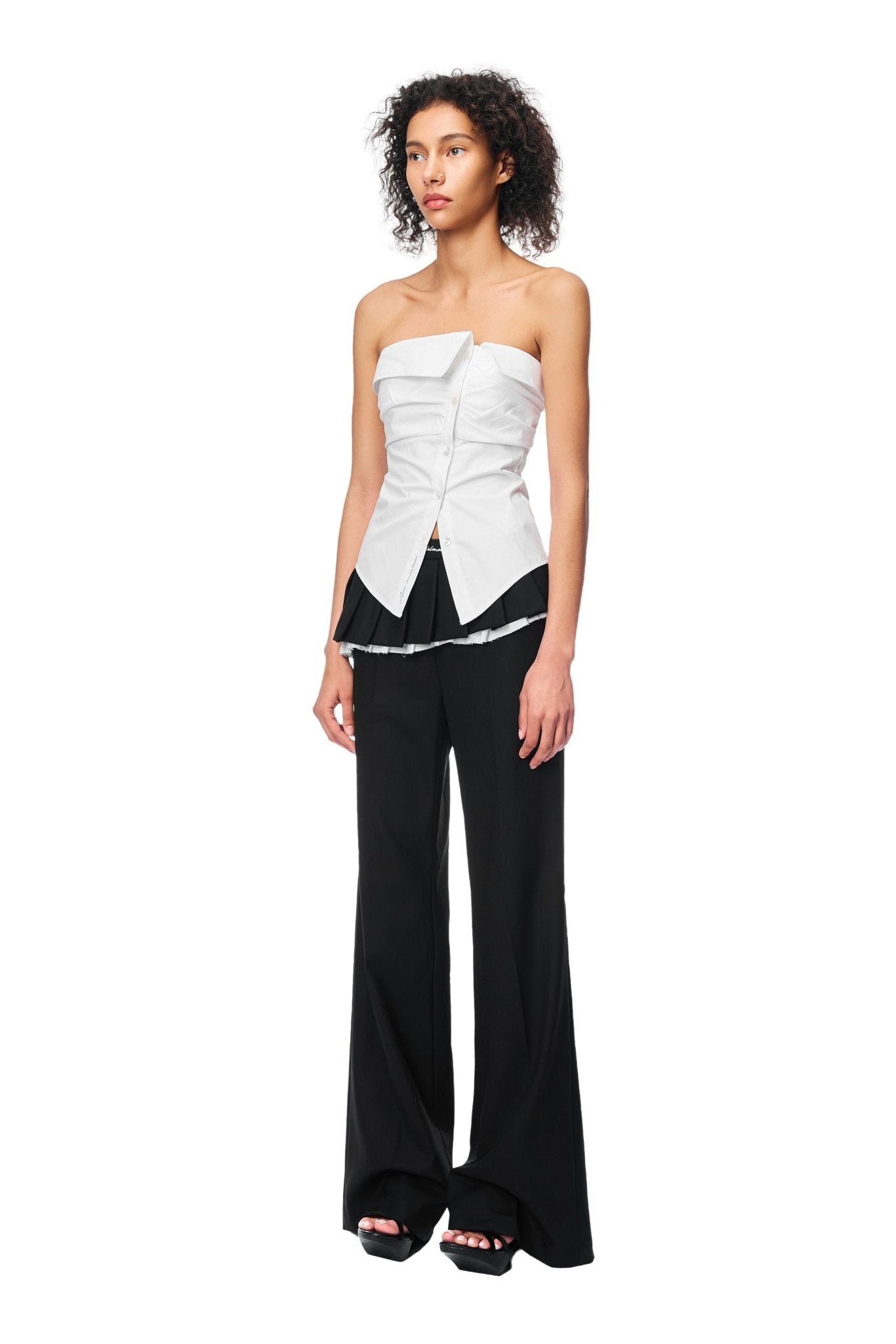 Ann Andelman Black Fake Two-piece Suit Pants
