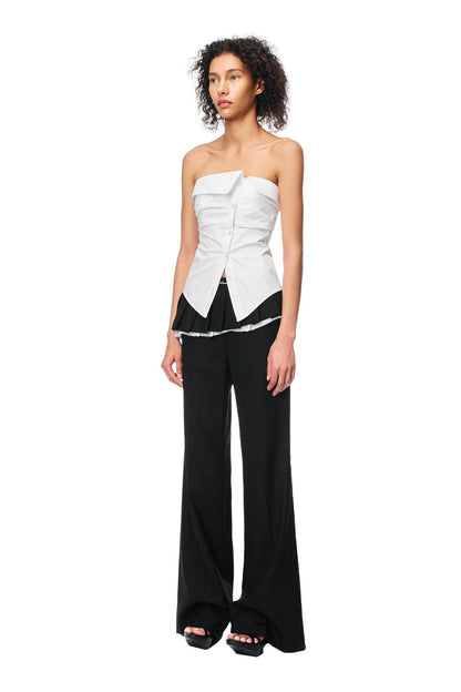Ann Andelman Black Fake Two-piece Suit Pants