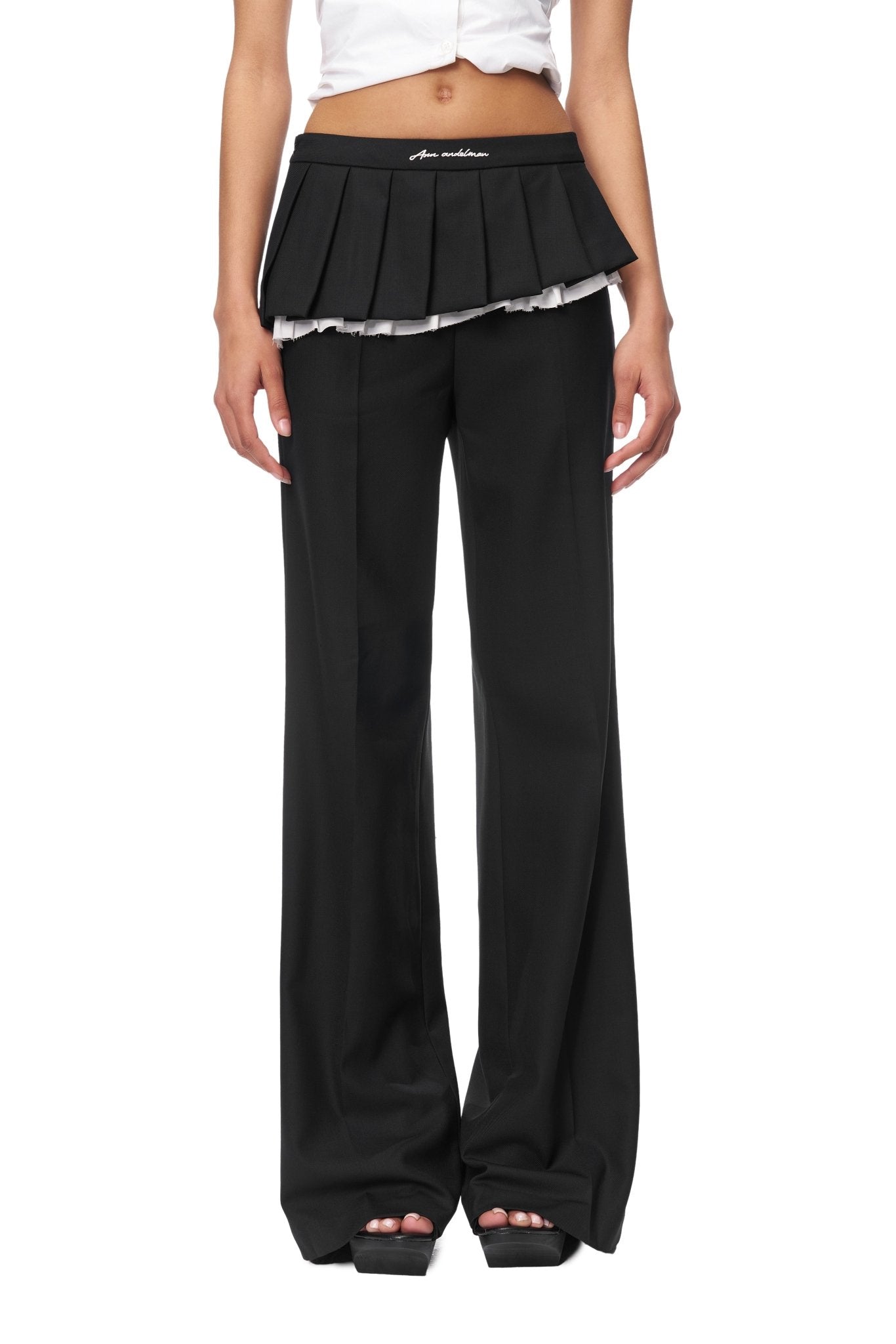 Ann Andelman Black Fake Two-piece Suit Pants
