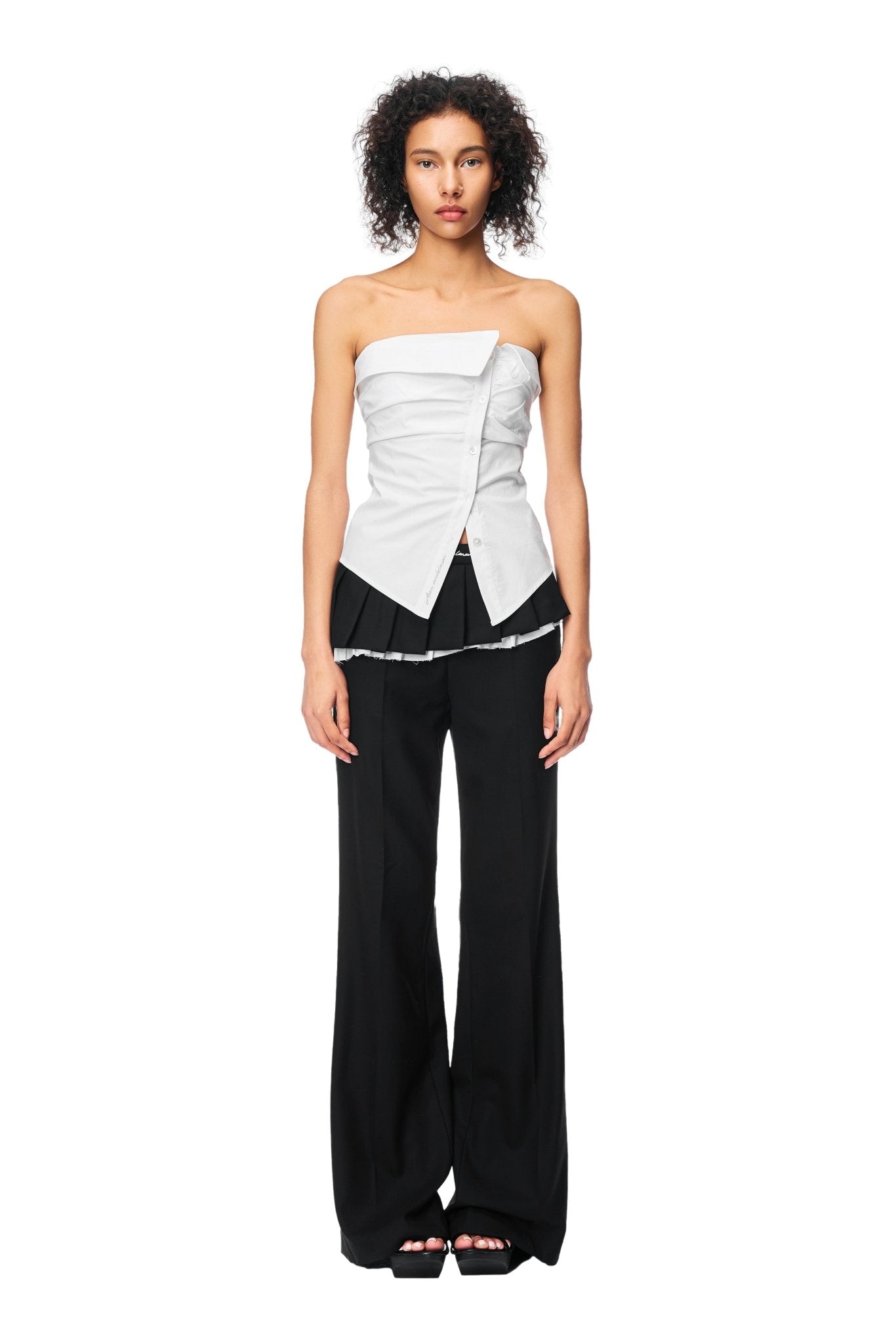 Ann Andelman Black Fake Two-piece Suit Pants