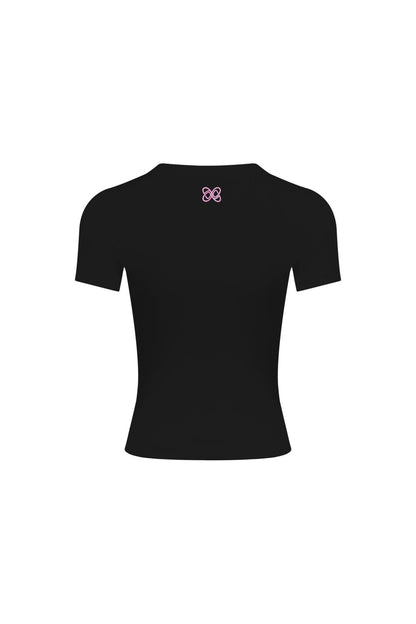 Ann Andelman Black Graffiti Heart Slim Fit T-Shirt