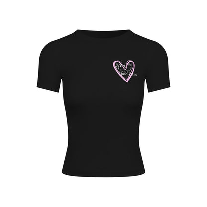 Ann Andelman Black Graffiti Heart Slim Fit T-Shirt