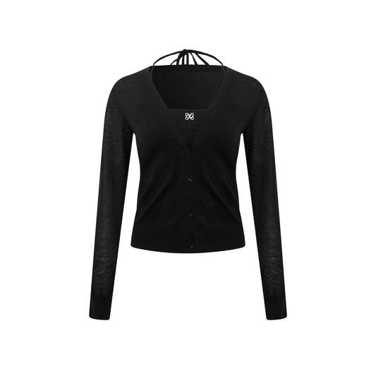 Ann Andelman Black Halter Neck Two-piece Set