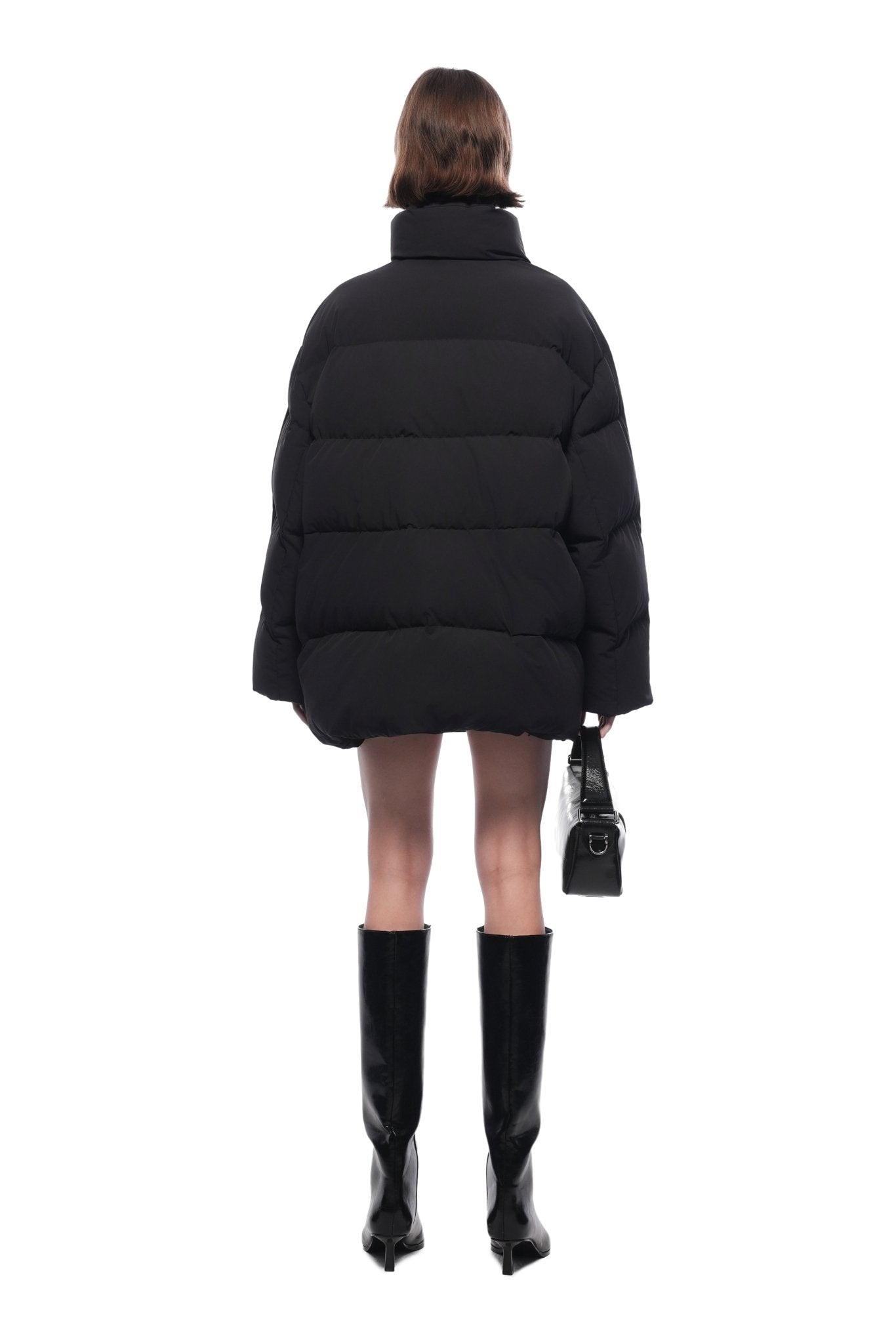 Ann Andelman Black Mid-length Hooded Down Jacket