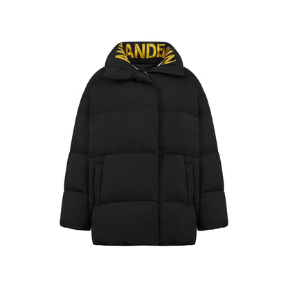 Ann Andelman Black Mid-length Hooded Down Jacket