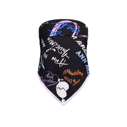 Ann Andelman Black Scarf (Backless Tube Top)