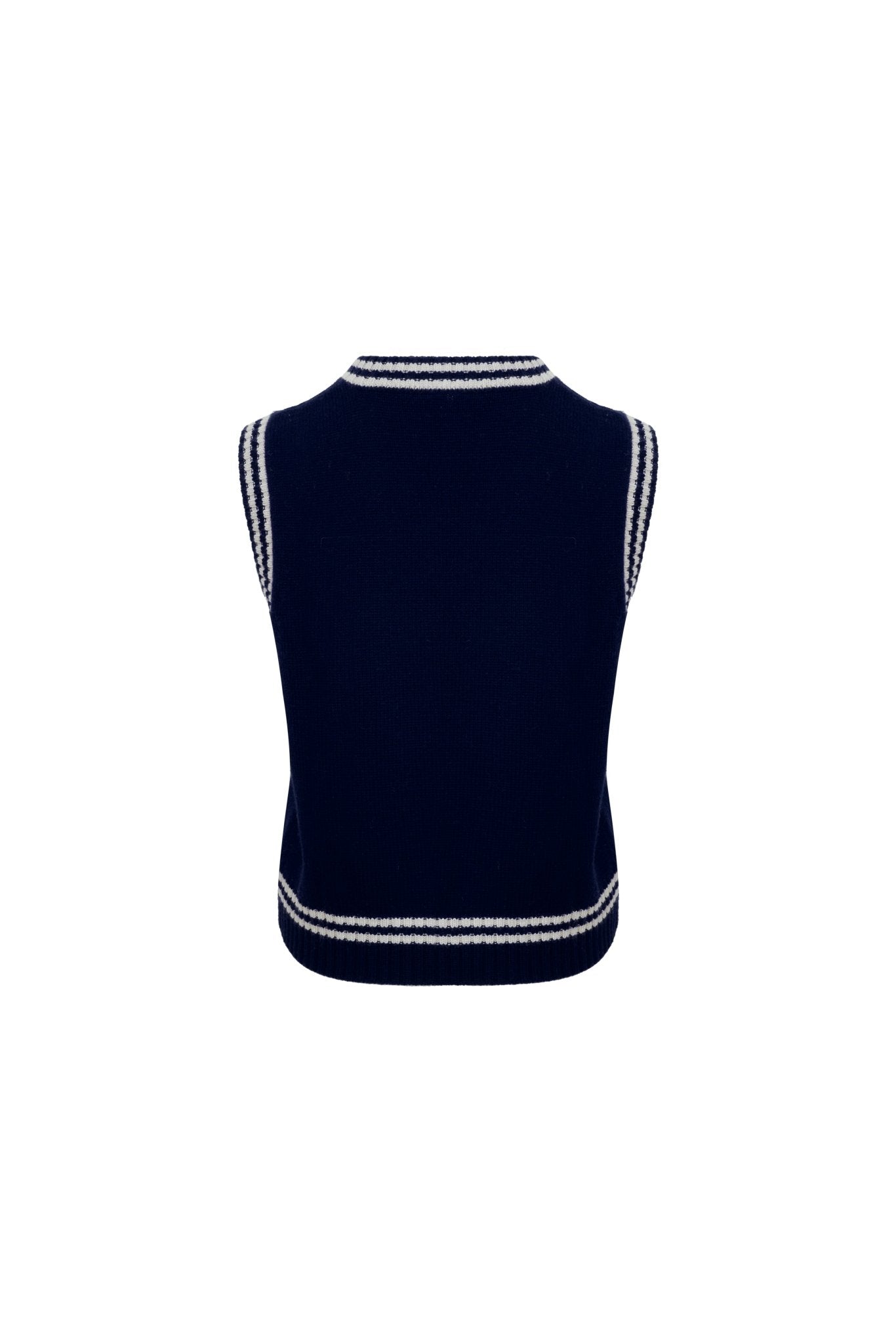Ann Andelman Blue Crewneck Graphic Vest