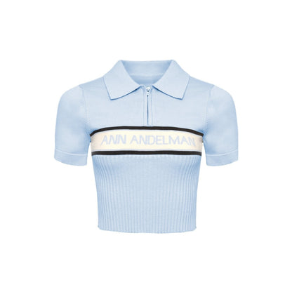 Ann Andelman Blue Knitted Polo Shirt
