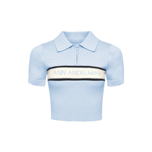 Ann Andelman Blue Knitted Polo Shirt