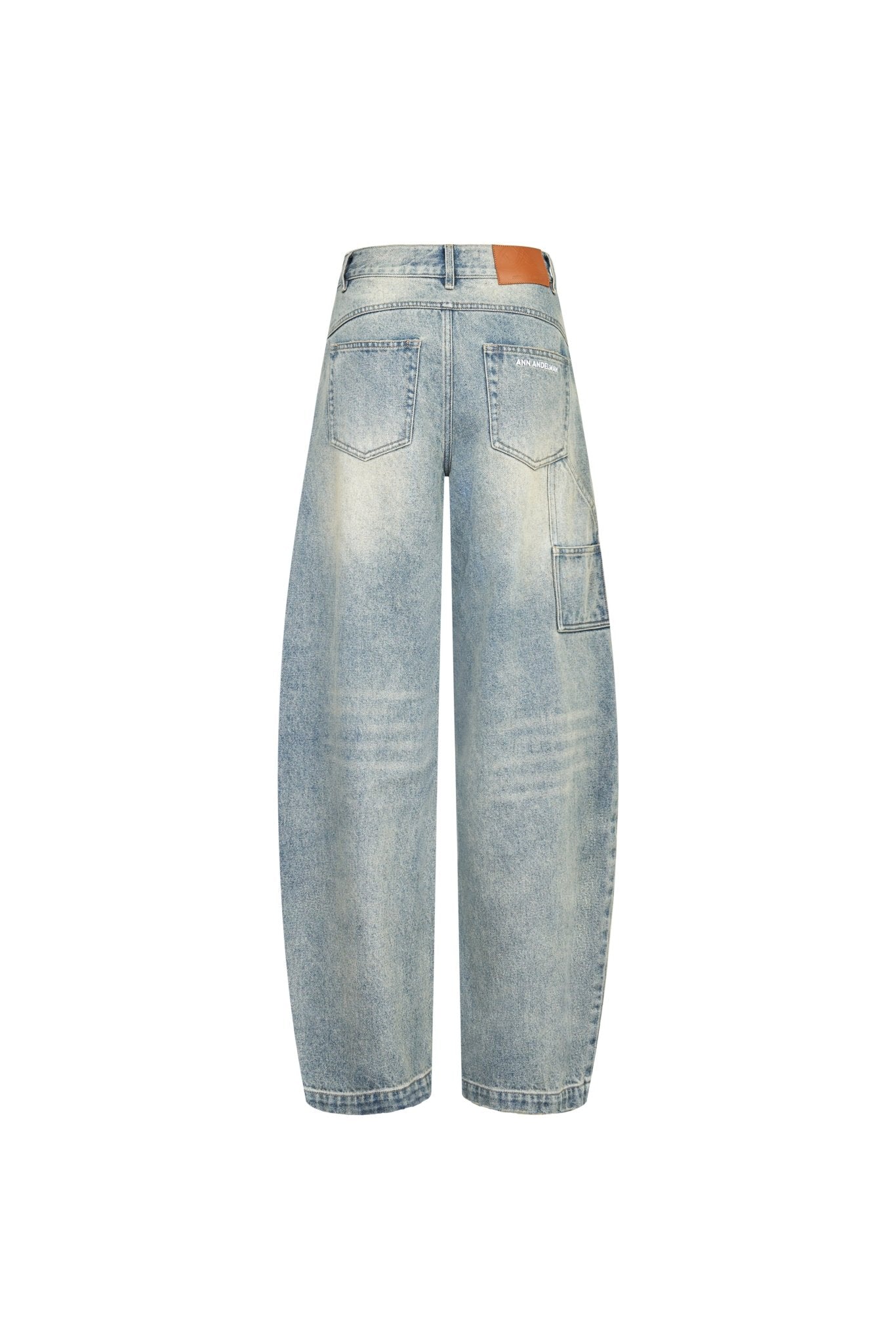 Ann Andelman Blue Loose-fitting Washed Balloon Pants