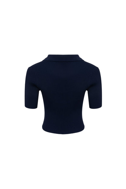 Ann Andelman Blue Polo Shirt