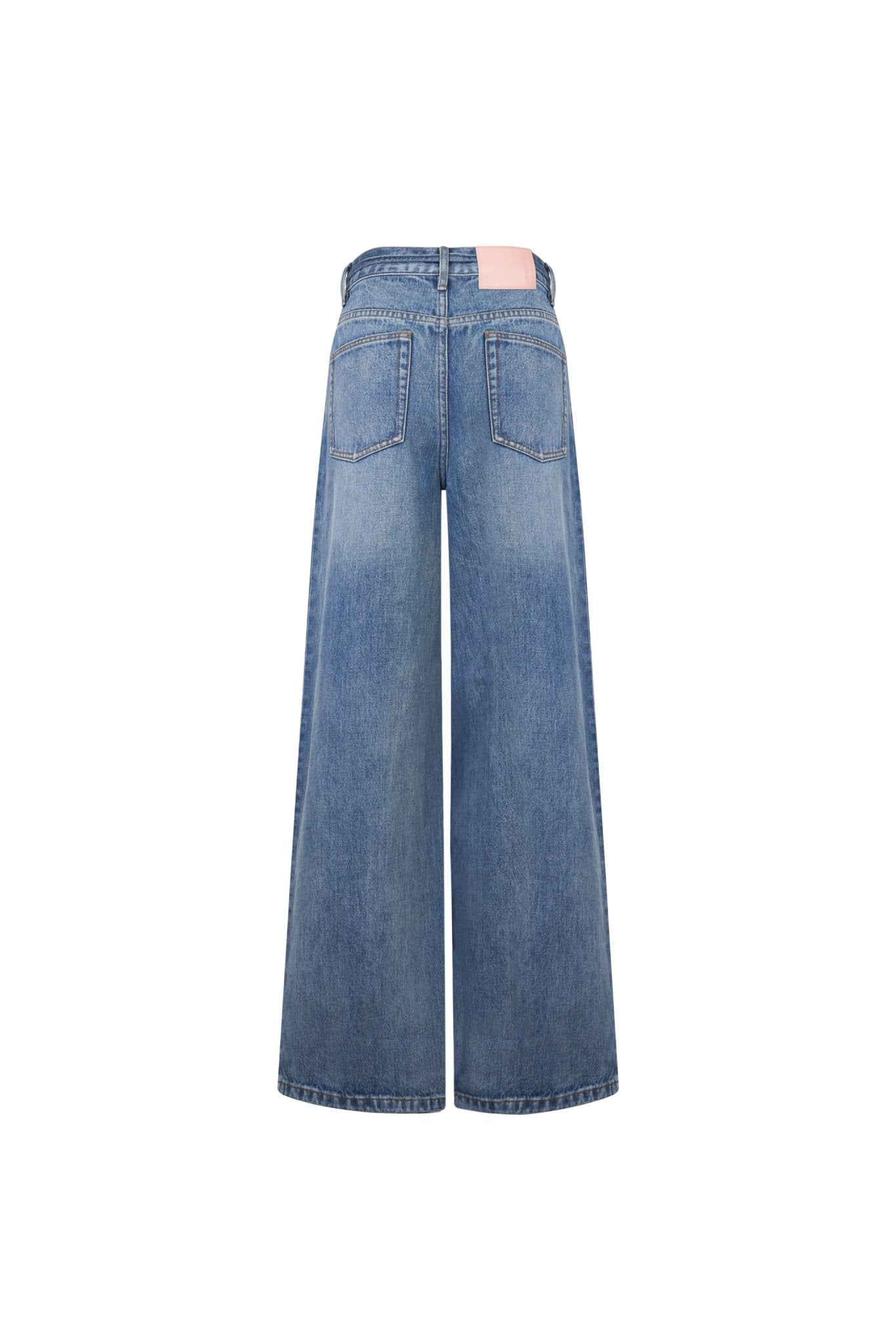 Ann Andelman Blue Ripped Straight-Leg Jeans