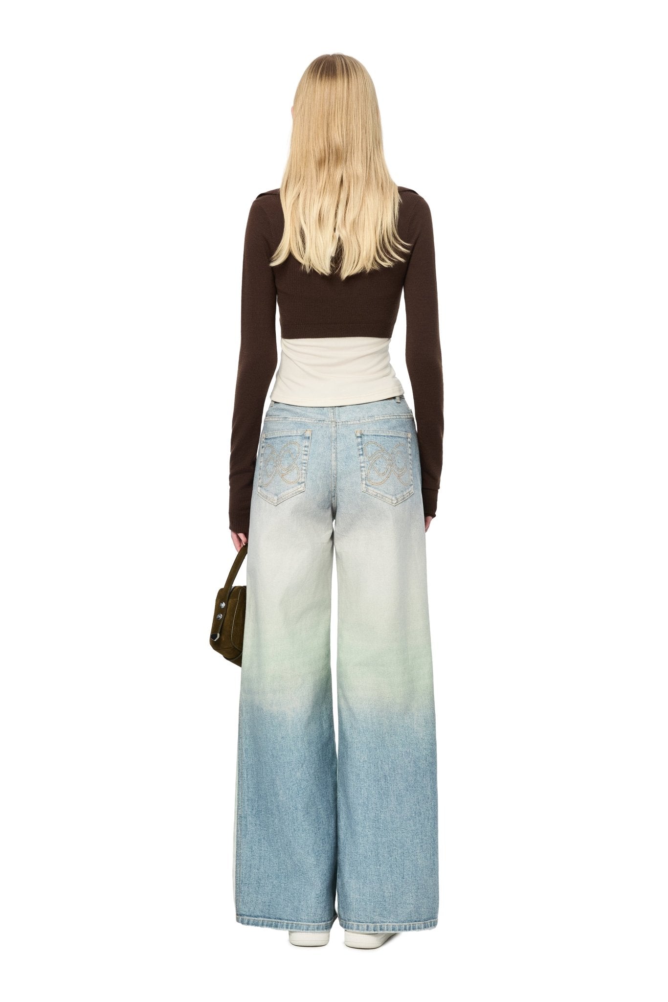 Ann Andelman Brown Knit Halter Neck Two-piece Set