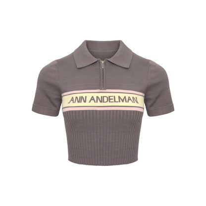 Ann Andelman Brown knitted Polo Shirt