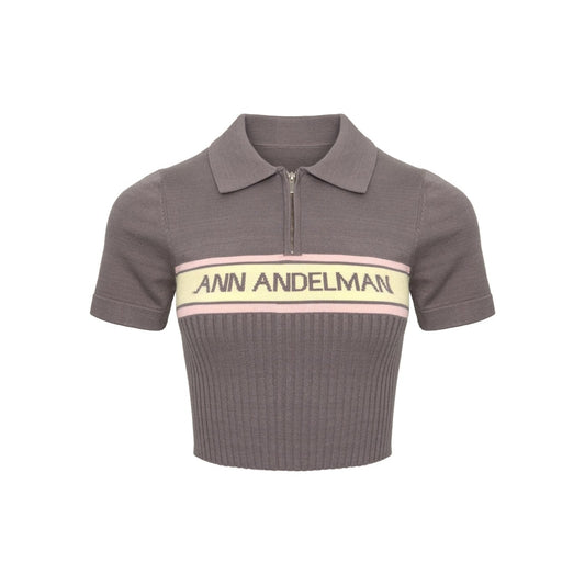 Ann Andelman Brown knitted Polo Shirt