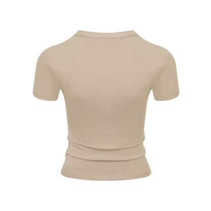 Ann Andelman Brown Rhinestone Short Sleeves