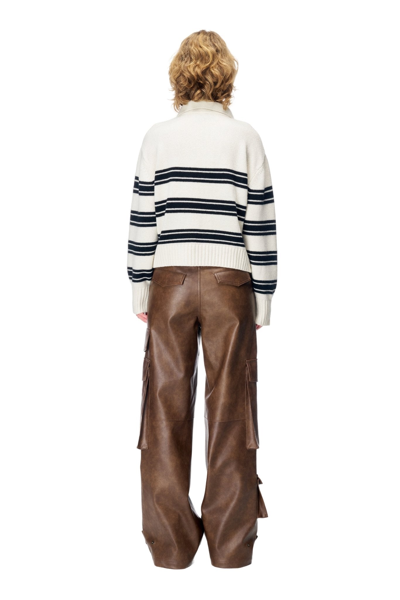 Ann Andelman Brown Washed Leather Pants – Fixxshop