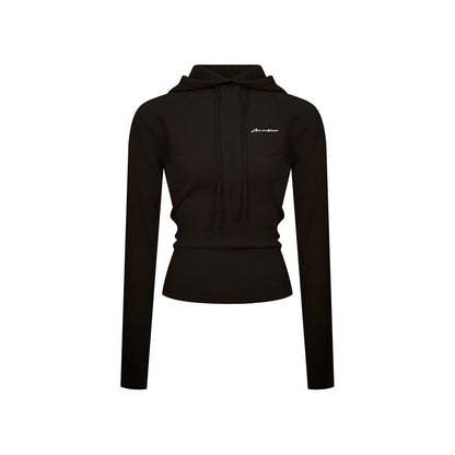 Ann Andelman Brown Wool Hooded Sweater