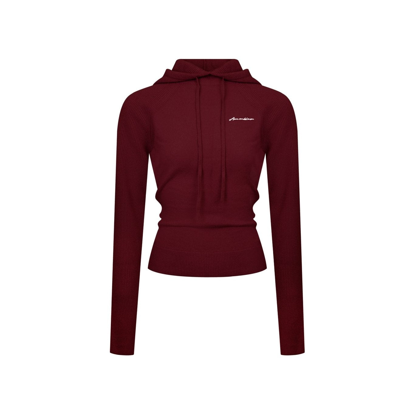 Ann Andelman Burgundy Wool Hooded Sweater