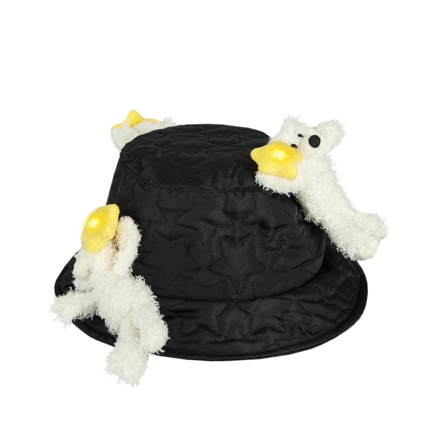 13DE MARZO Bear Lumi Padded Bucket Hat Black