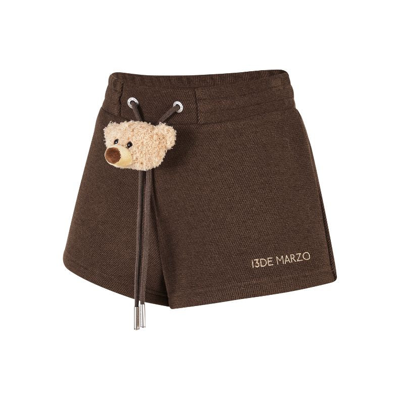 13DE MARZO Doozoo Brushed Shorts Brown