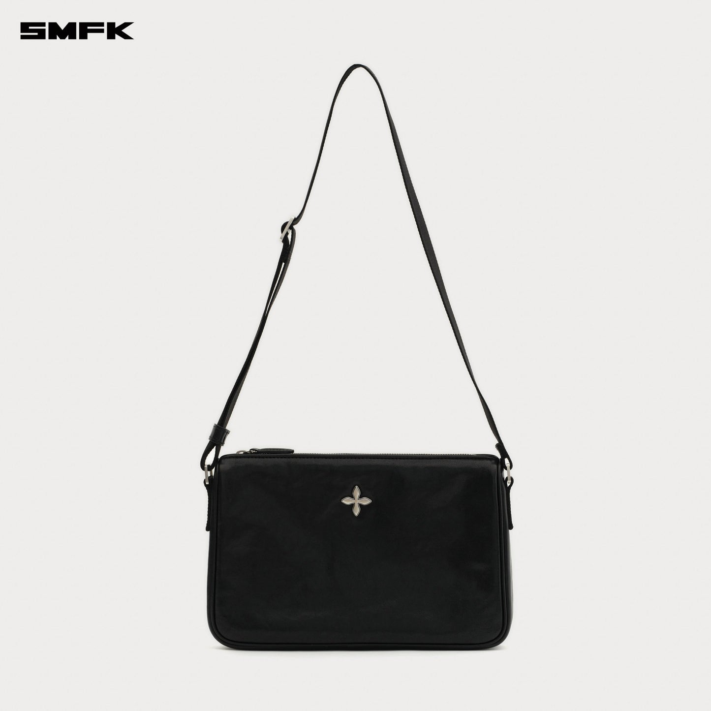 SMFK COMPASS BADGE Cross Badge Black Bag (Small)