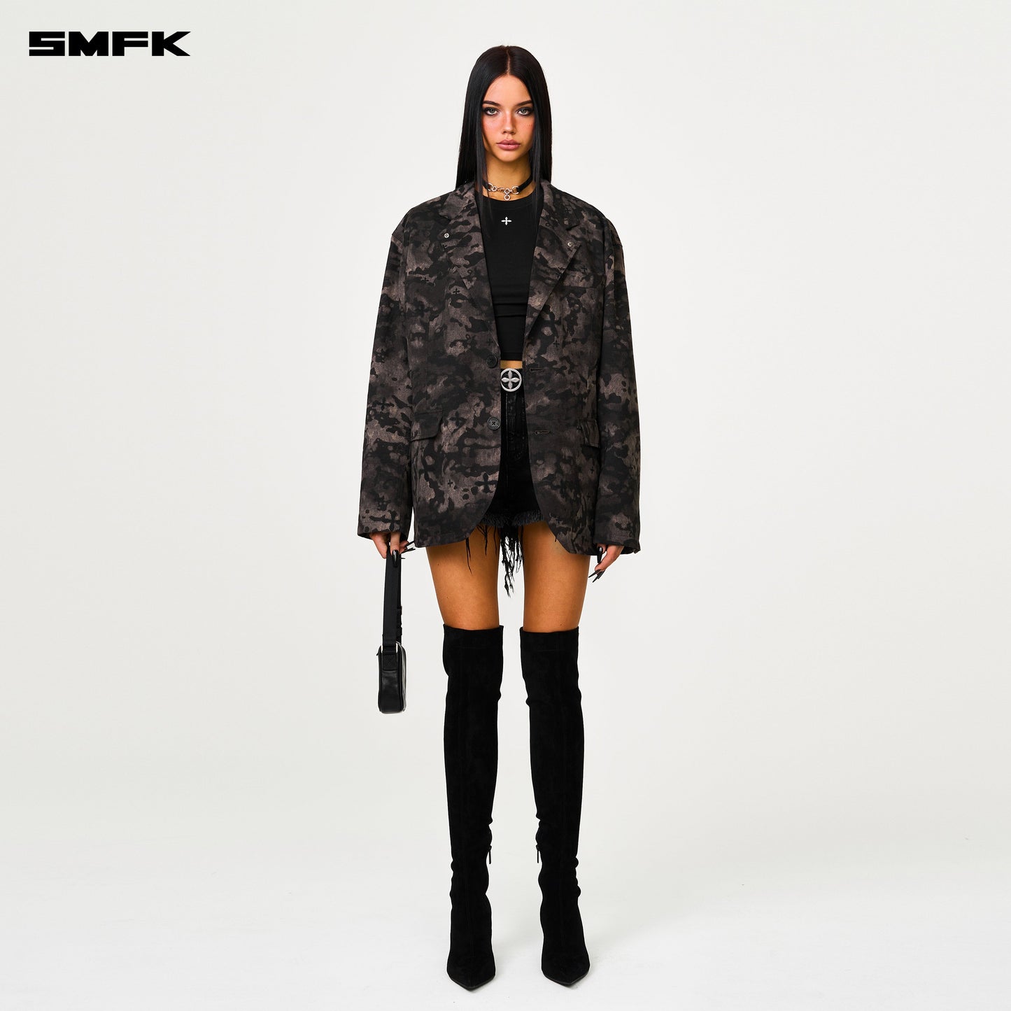 SMFK Compass Black Camouflage Oversize Suit