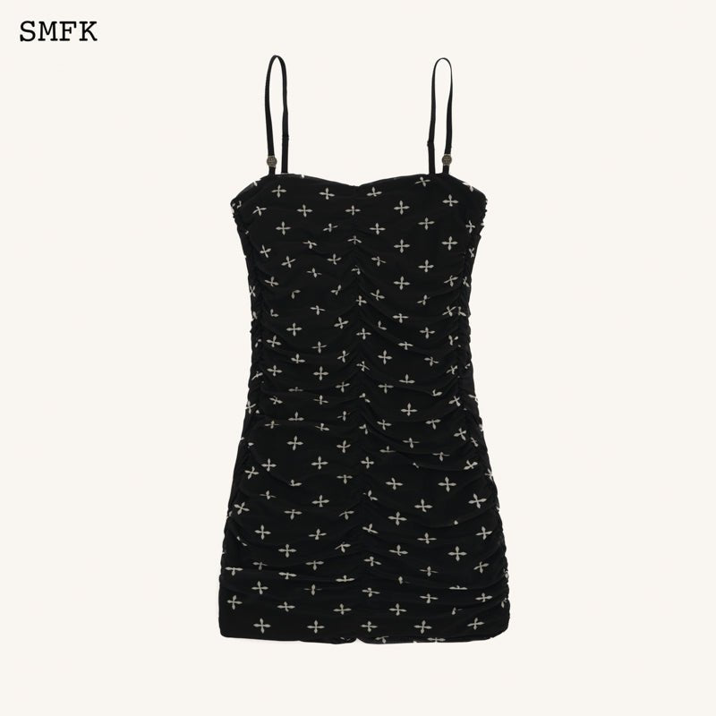 SMFK Compass Black Garden Hurricane Suspender Dress