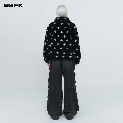 SMFK Compass Black Garden Outdoor Furry Jacket