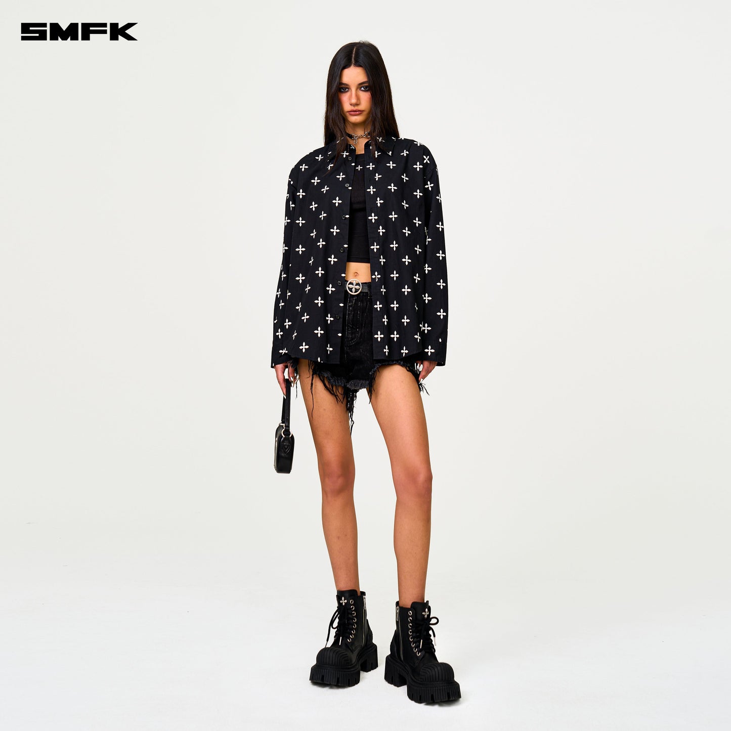 SMFK Compass Black Garden Oversize Shirt