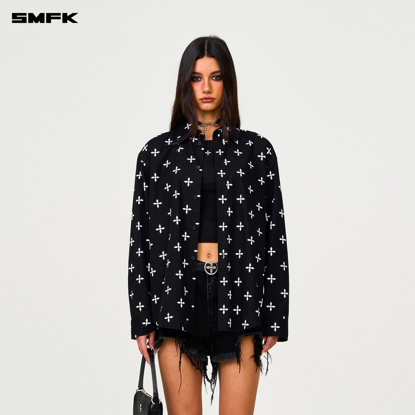 SMFK Compass Black Garden Oversize Shirt