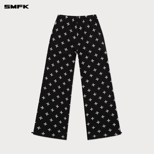 SMFK Compass Black Garden Wide-Leg Track Pants