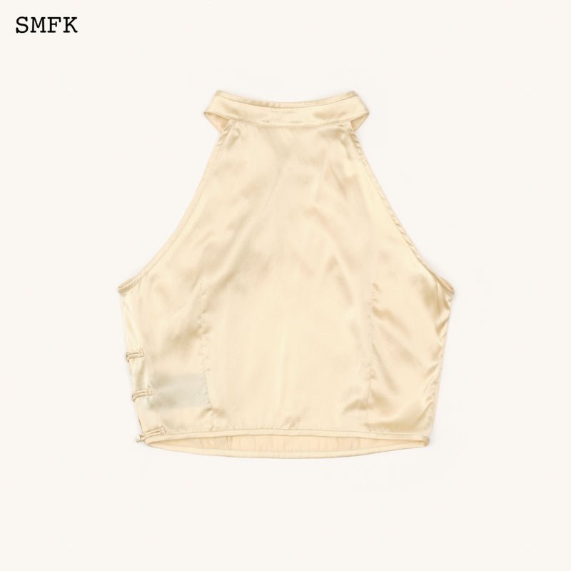 SMFK Compass Chinese Traditional Side-Breasted Silk Vest