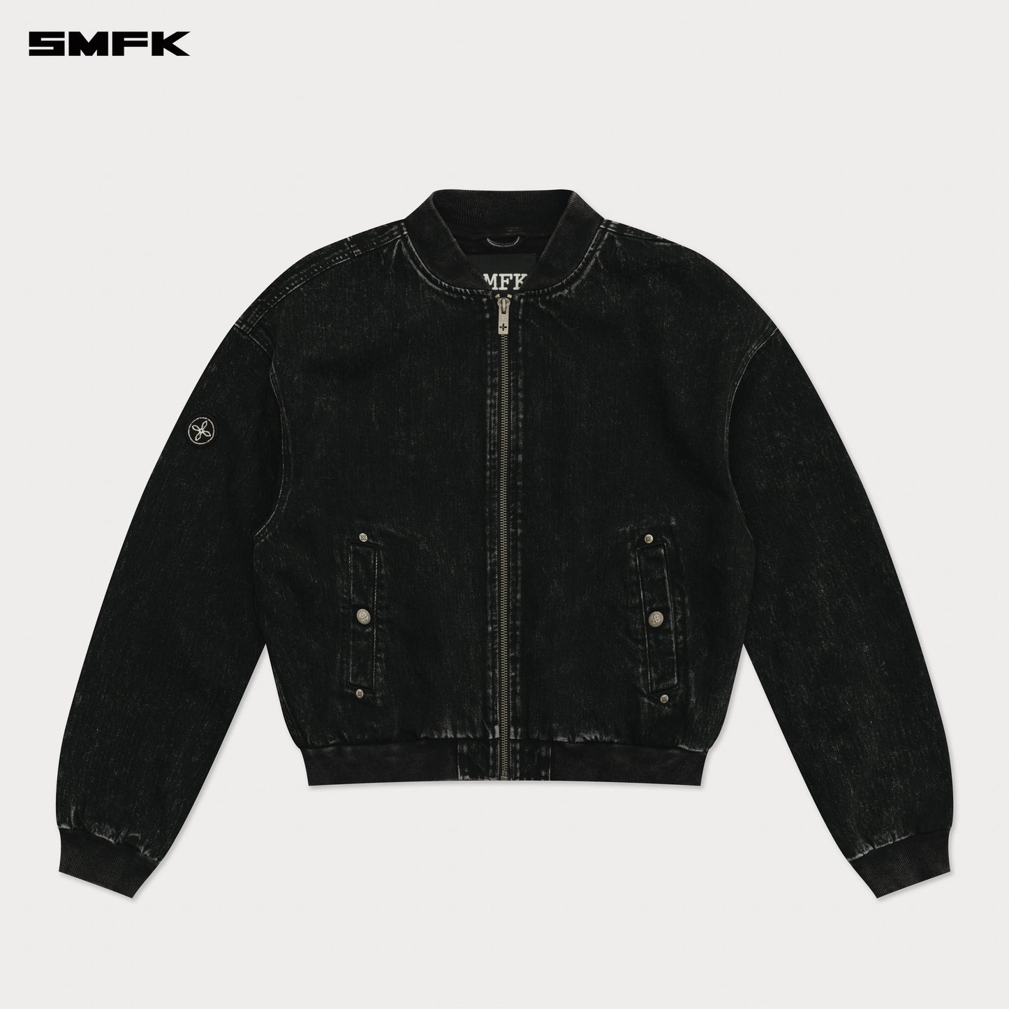 SMFK Compass Classic Cross Baseball Jacket Black