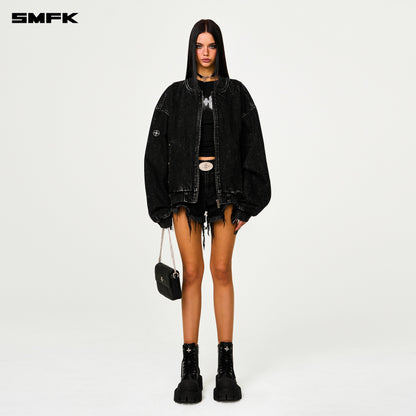 SMFK Compass Classic Cross Baseball Jacket Black