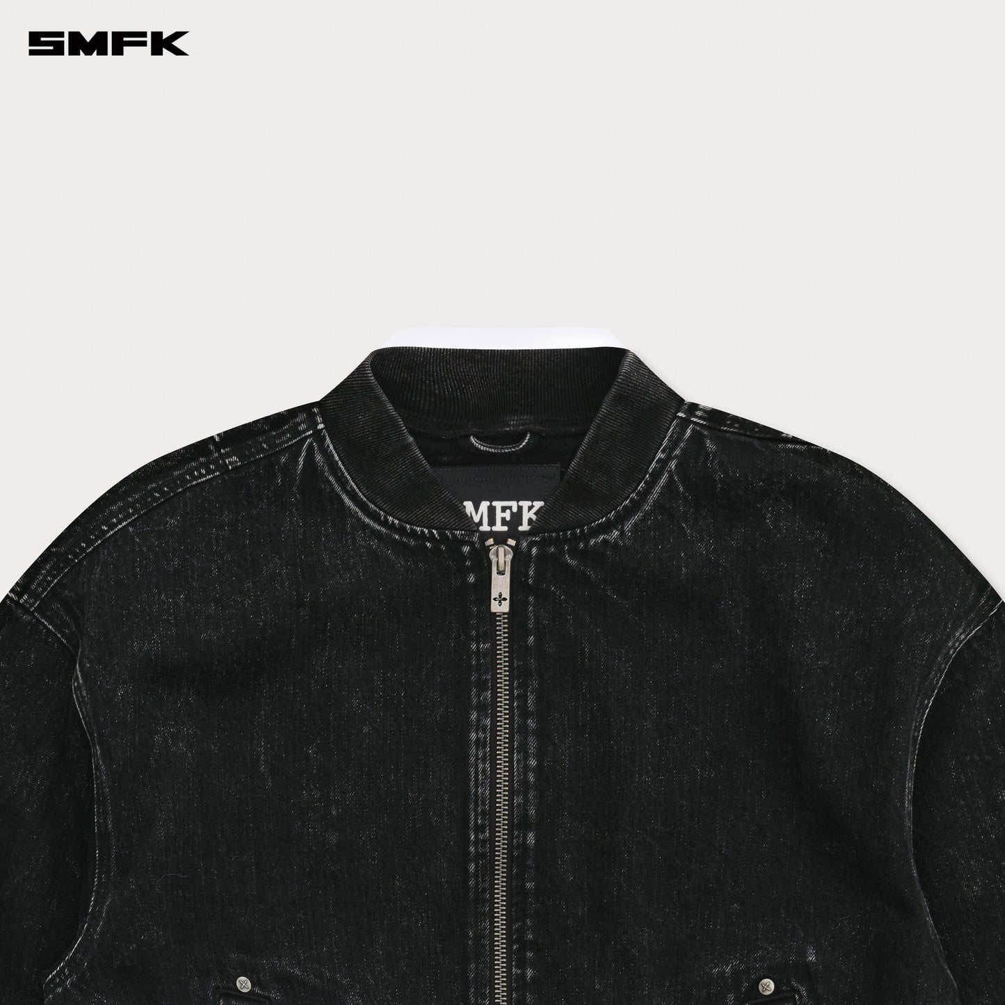 SMFK Compass Classic Cross Baseball Jacket Black