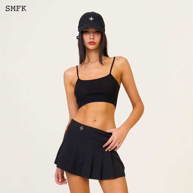 SMFK Compass Classic Cross Chain Baseball Cap In Black